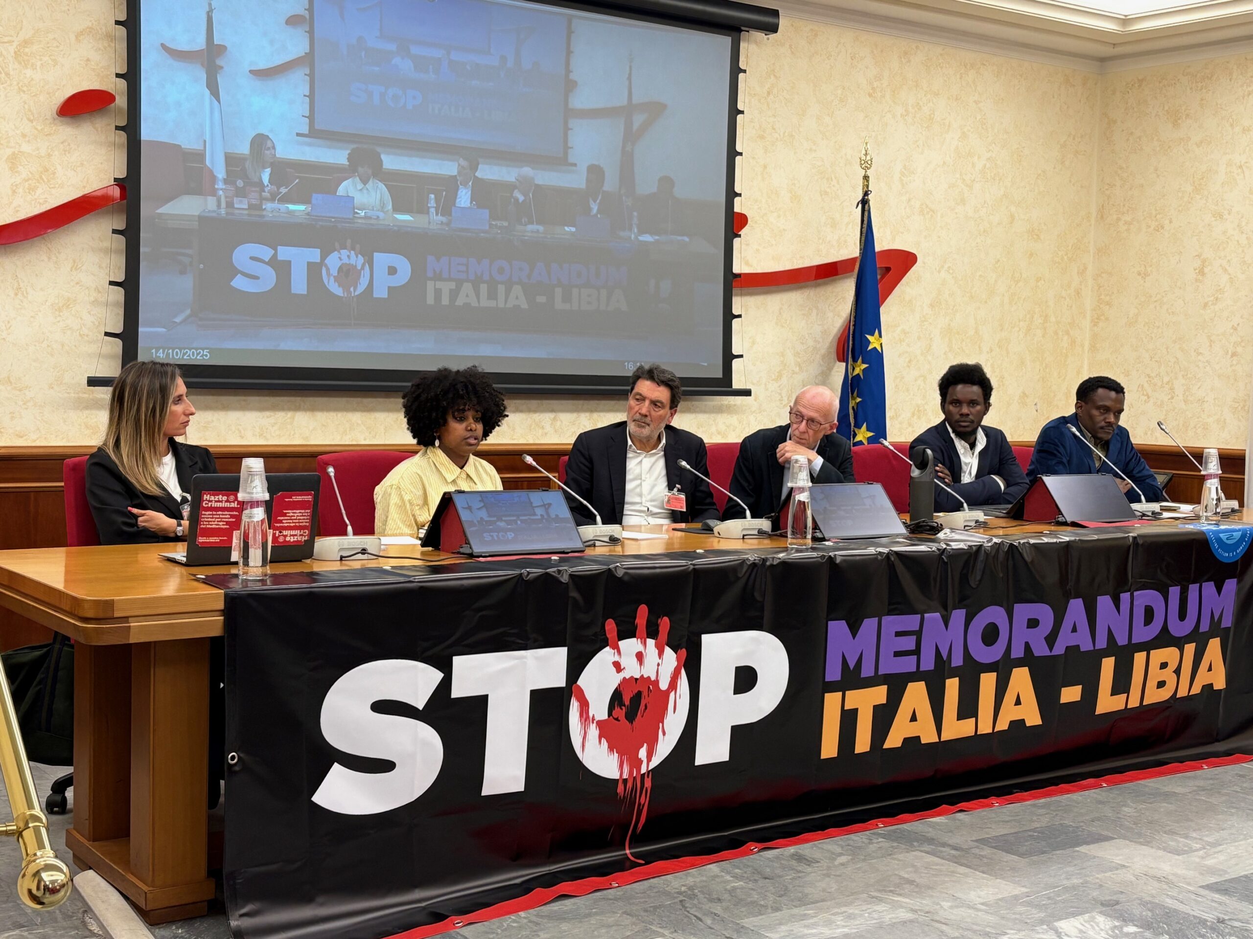 Action days in Rome, 14.10.2025_ press conference against MoU