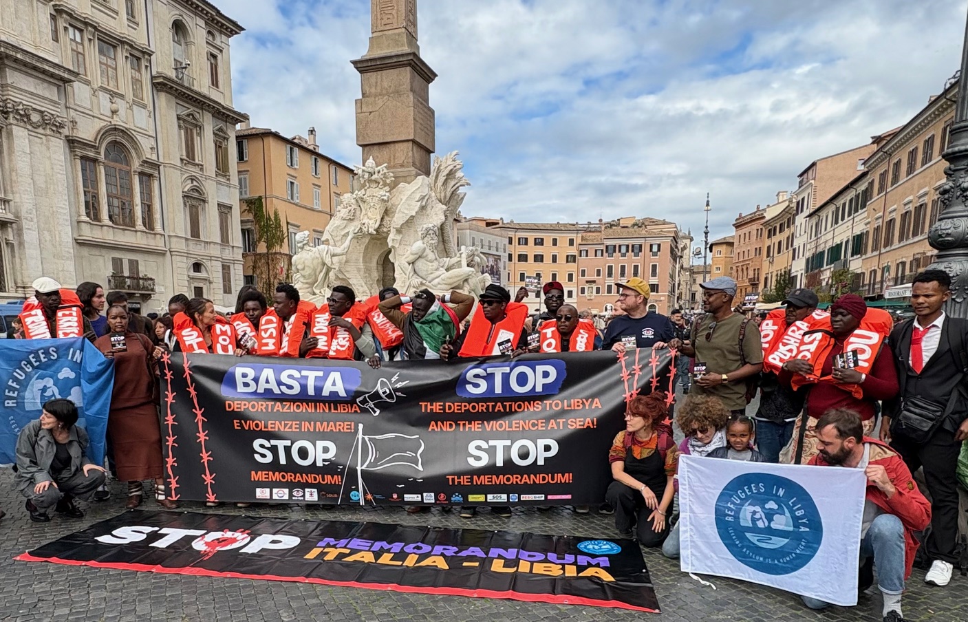 Action days in Rome, 17.10.2025, protest at Piazza Navona(1)