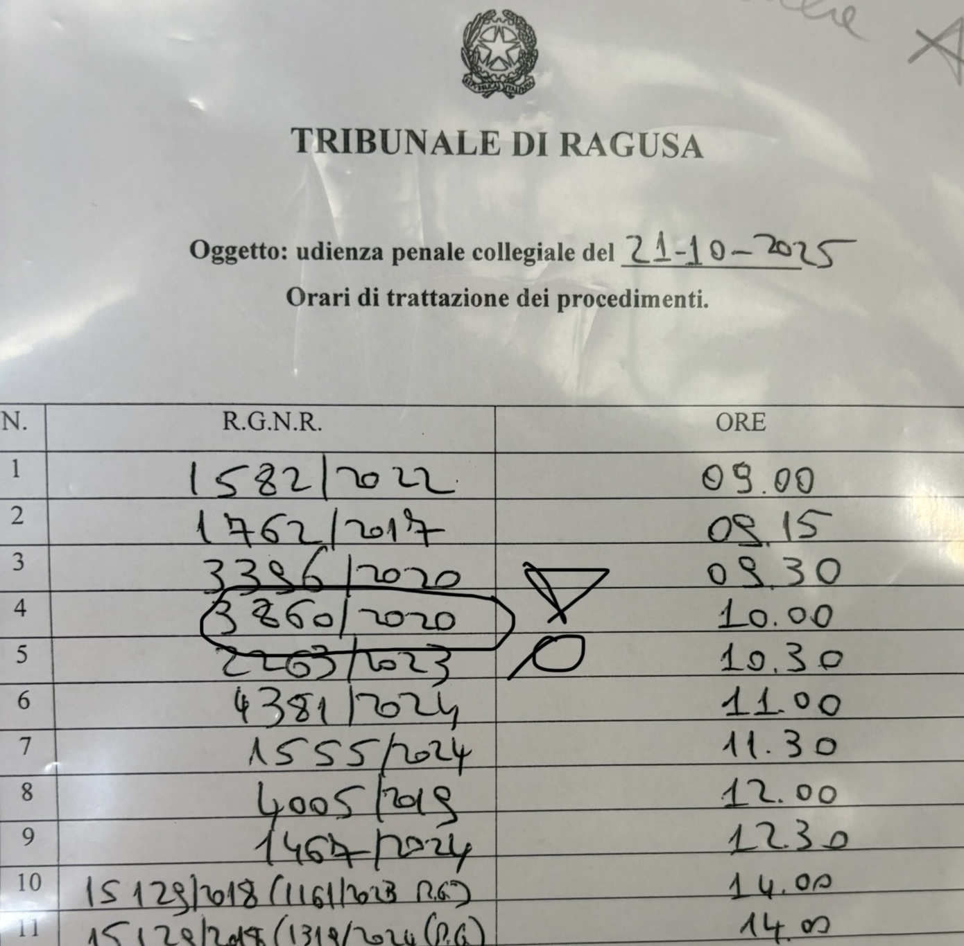 Ragusa, 21.10.2025 - in the court house_