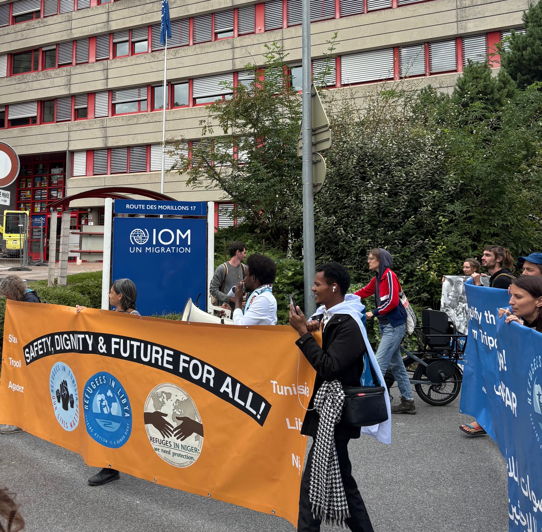UNFAIR 2.0, Geneva September 2025, in front of IOM Headquarter