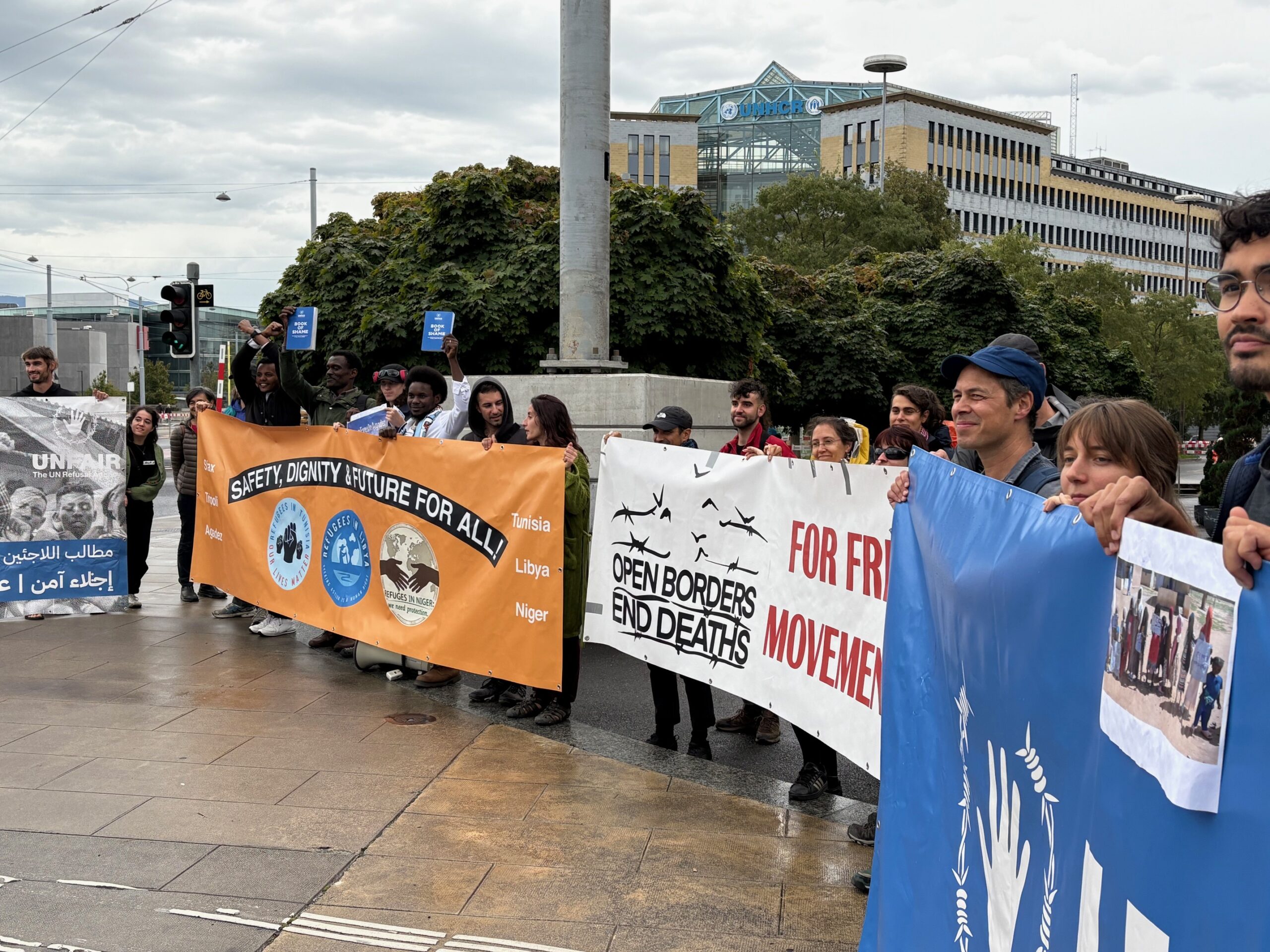 UNFAIR 2.0, Geneva September 2025, manifestation in front of UNHCR Headquarter(2)