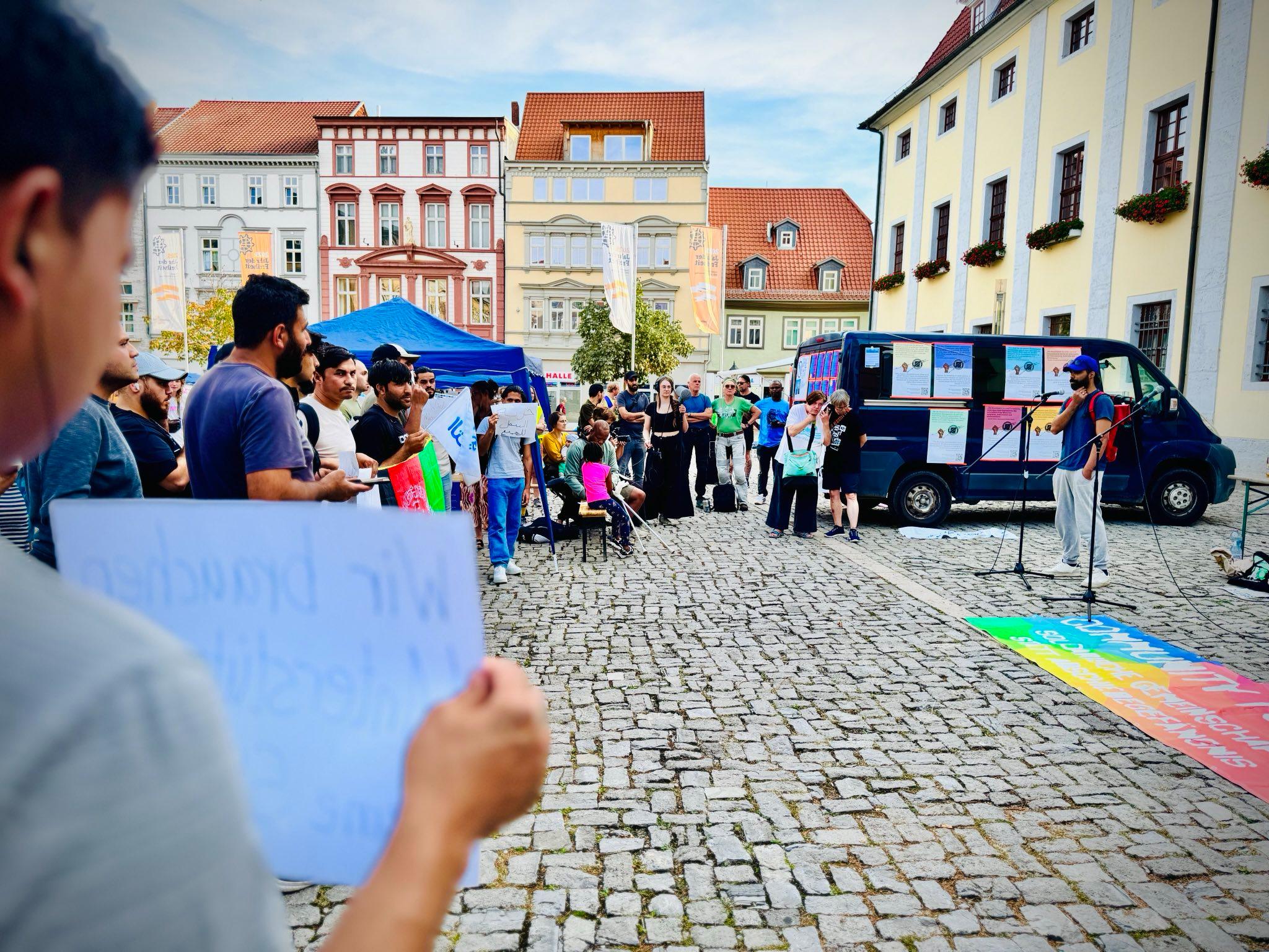 We`ll Come United Caravan, Mühlhausen, September 2025, Credit Leona Goldstein